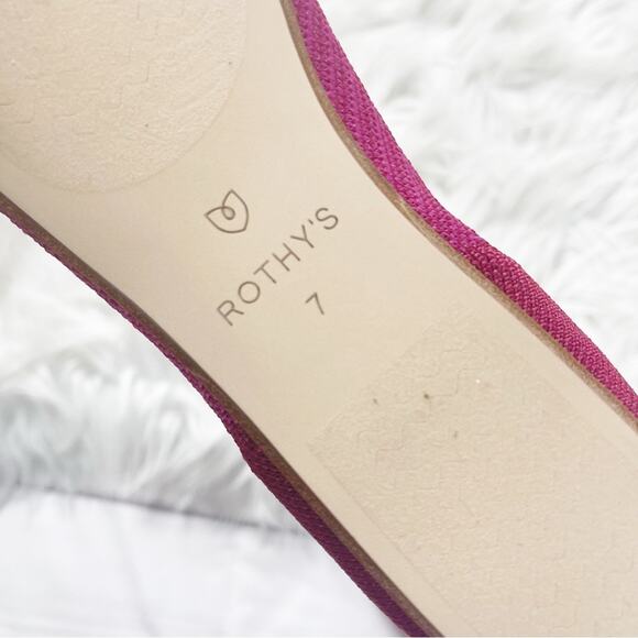 🆕 Rothy’s Women's The Flat in Pomegranate Pop in Pink Size 7 - Picture 6 of 8